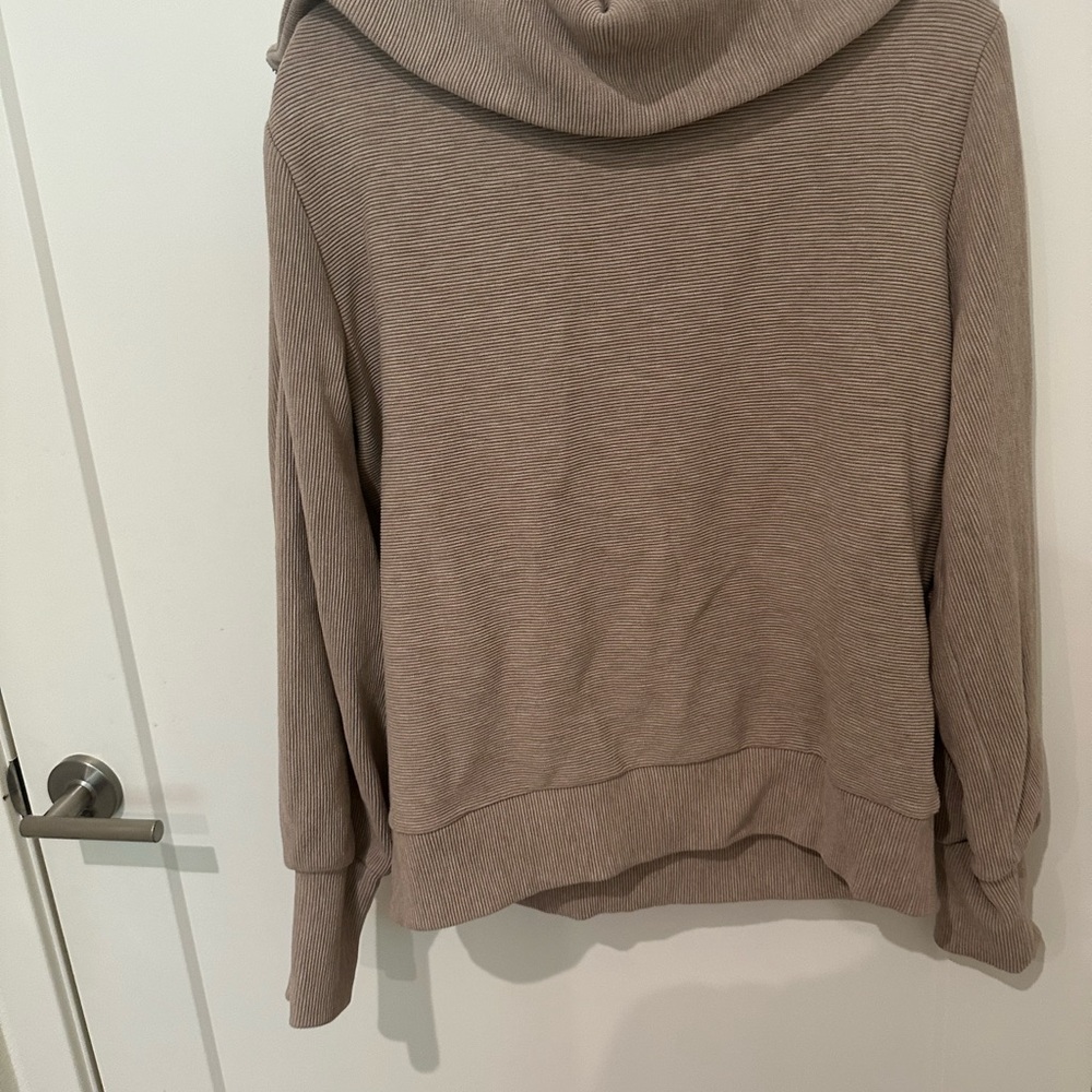 Varley Vine Pullover Tan Zip Up Sweater with Mock Neck - Picture 7 of 7